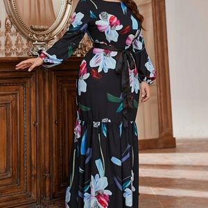Beautiful floral print maxi dress size 4x (20)